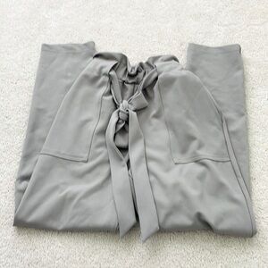 Gray Paper bag Trouser pant